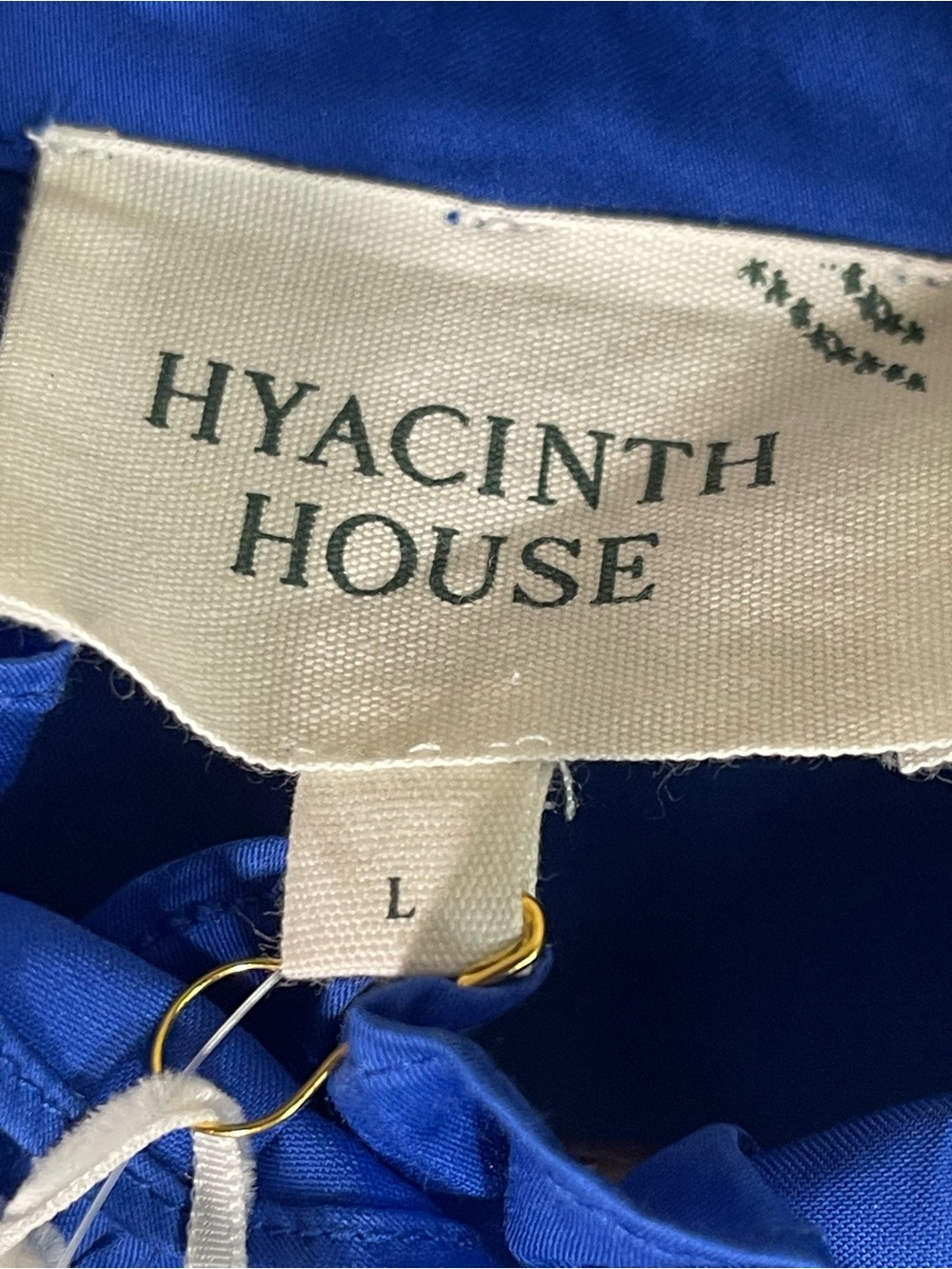 Hyacinth House Royal Blue with White Embroidery Lou Lou Mini Dress NWT Sz Large - Picture 10 of 16